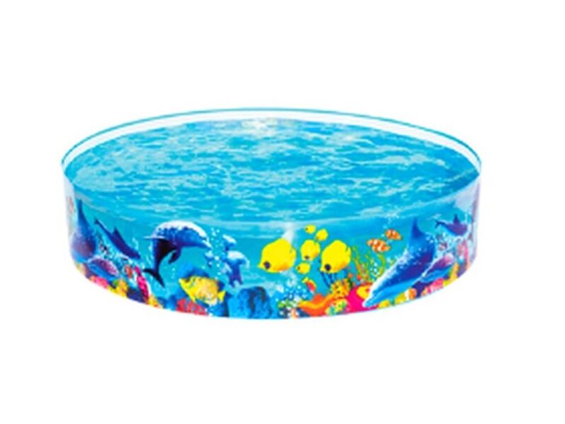 Alberca Infantil Semi Rigida Peces Circular 
