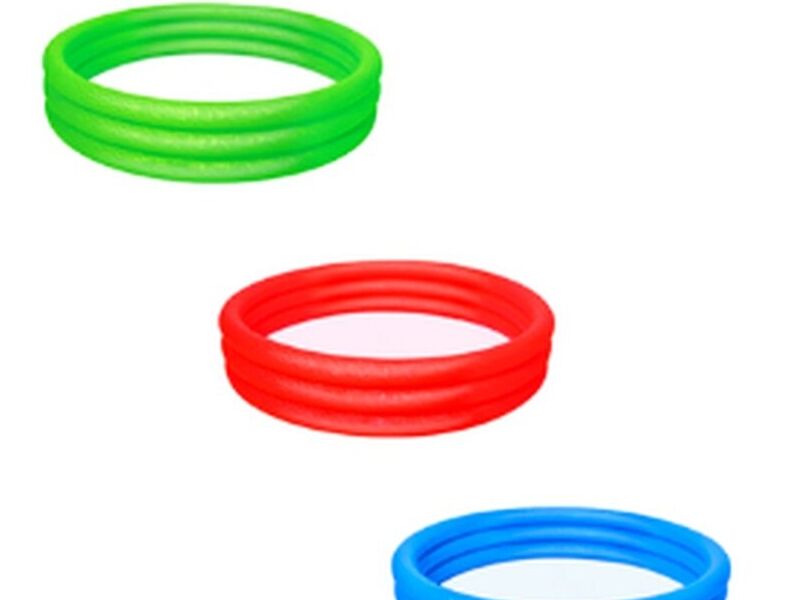 Alberca Inflable 3 Anillos de Color Infantil