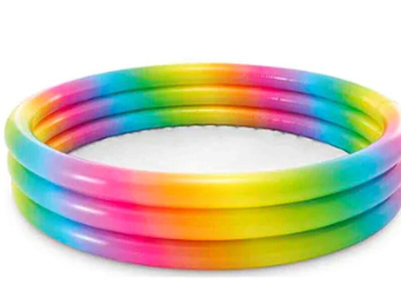 ALBERCA 3 AROS ARCOIRIS 147 X 33 CM