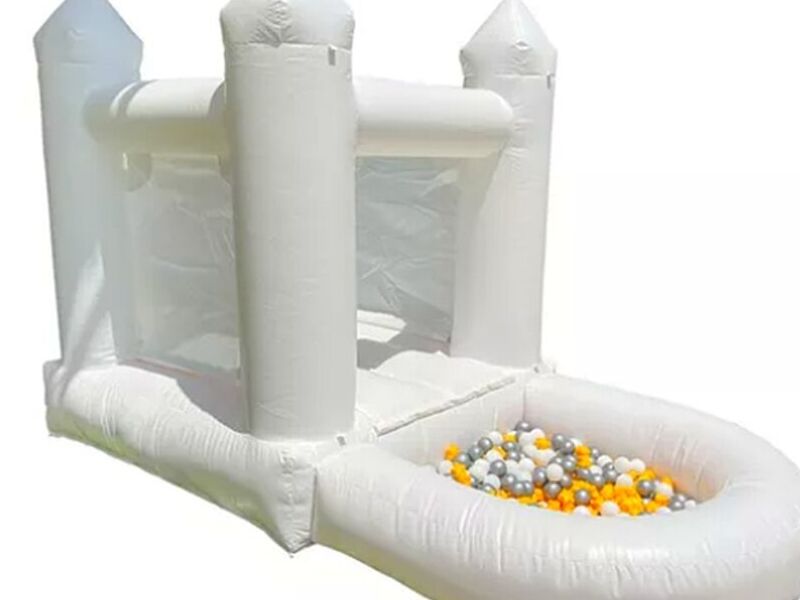  Inflable Castillo Blanco Alberca De Pelotas