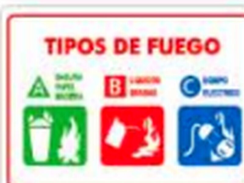 Letrero tipos fuego México