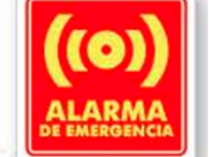Letrero alarma emergencia México