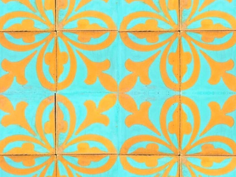 Mosaico diseño flores