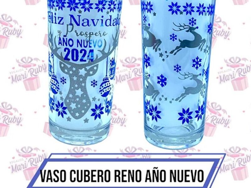 Vaso cubero navideño personalizado en CDMX