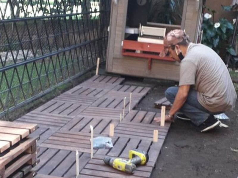 Deck sobre tierra