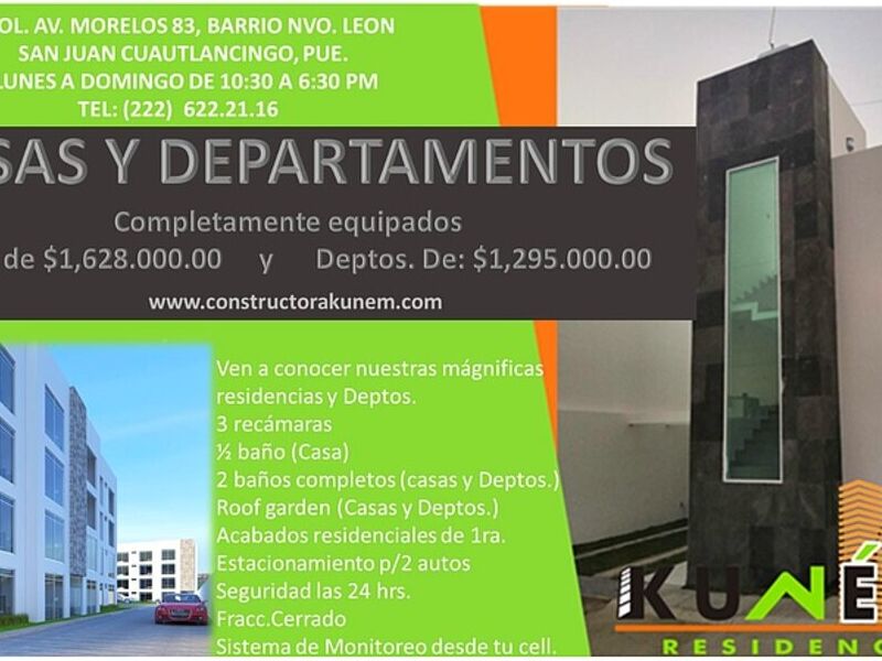 Venta Casa Departamento Tlaxcala