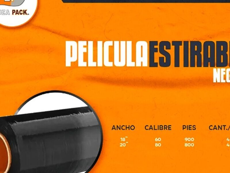 Pelicula estirable negra Guadalajara
