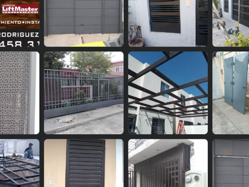 Porton metal madera