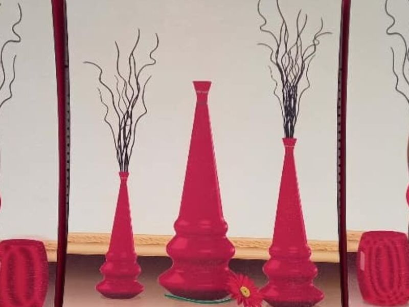 Cuadro Decorativo Floreros Campeche 