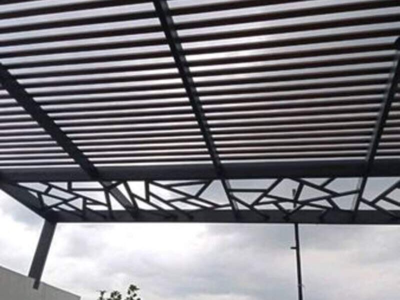 pérgola rejas aluminio