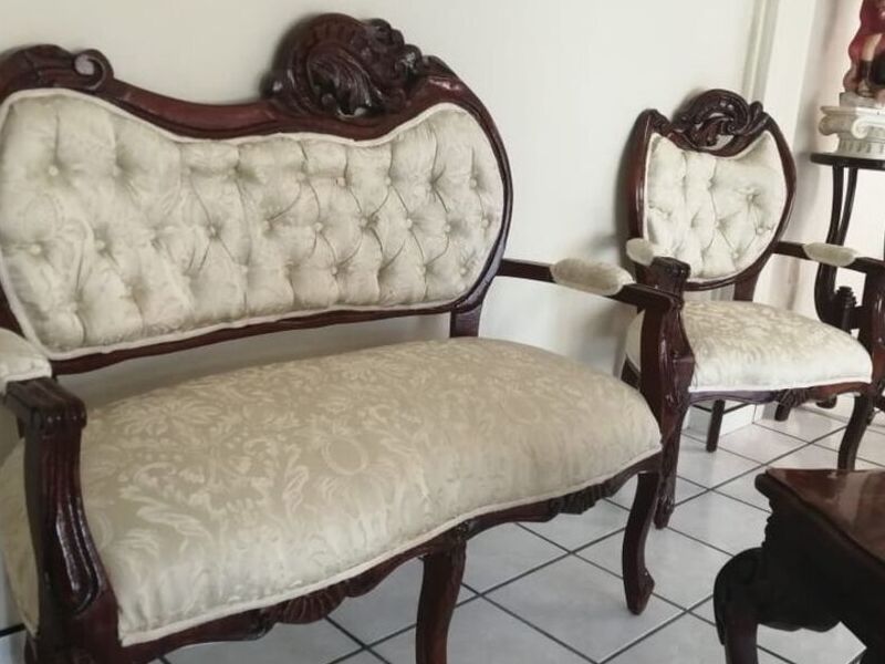 Sillón Tapizado Blanco Guadalajara 