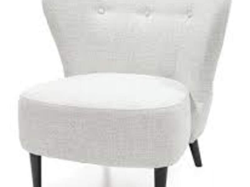 Silla Tapizada Blanca Guadalajara 