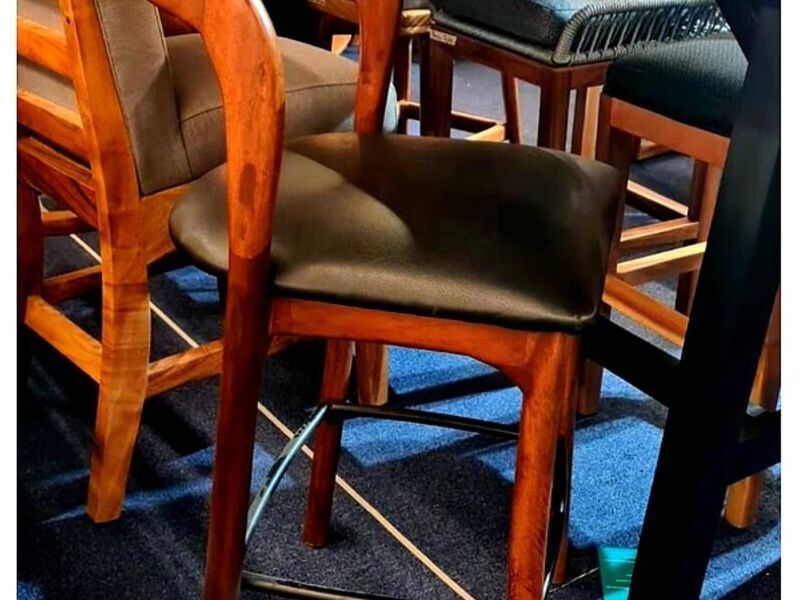 Silla madera asiento Cafe Mexico