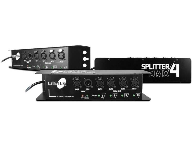 Divisor Voltaje DMX Splitter 4 México