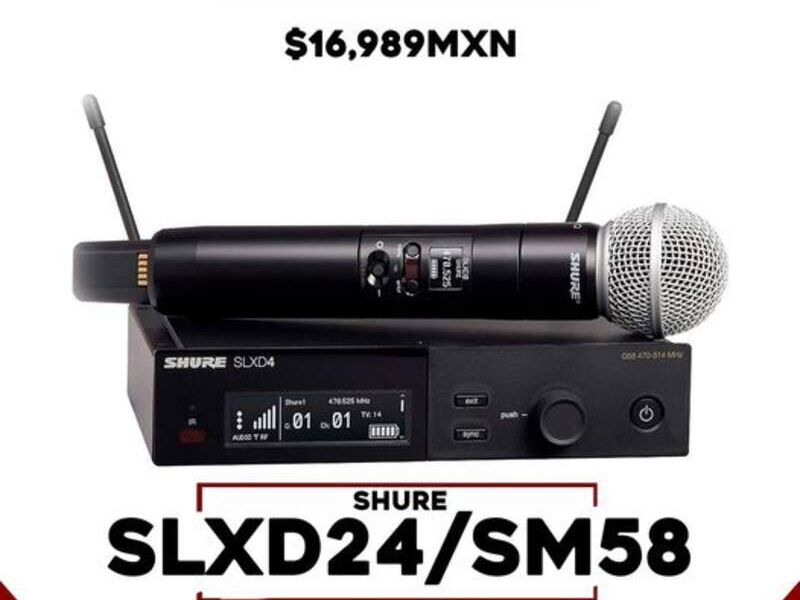 Sistema Inalámbrico SHURE SLX D24 México