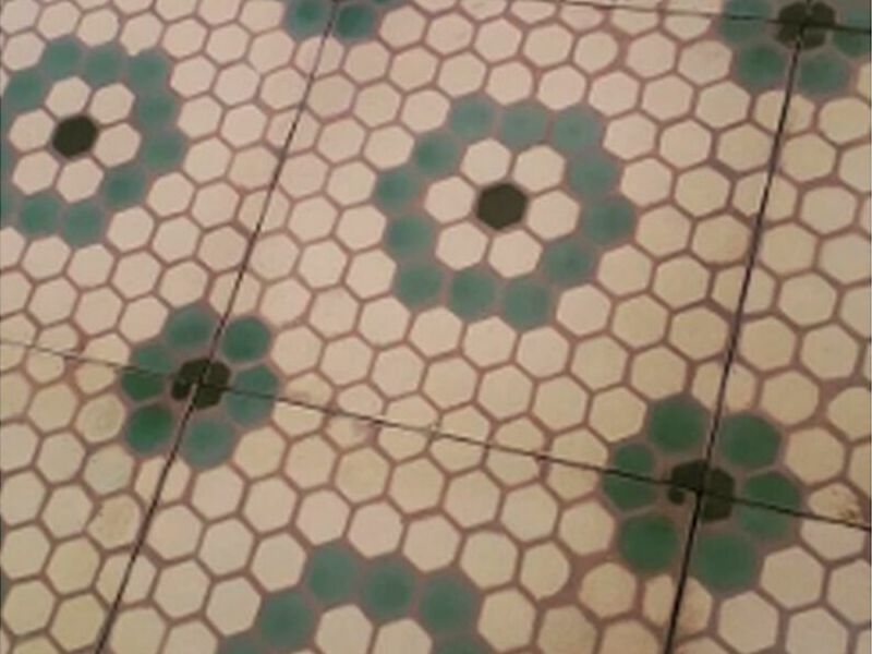 Baldosa hexágonos rombos México