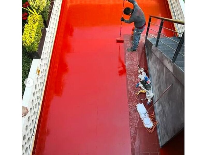  Impermeabilización piso liquida roja México 