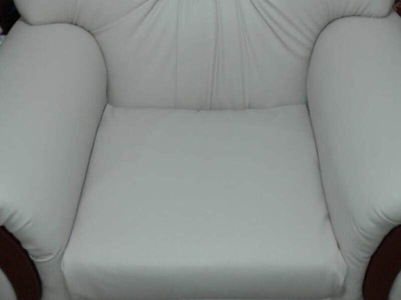 Sillón Tapizado Blanco Colima 
