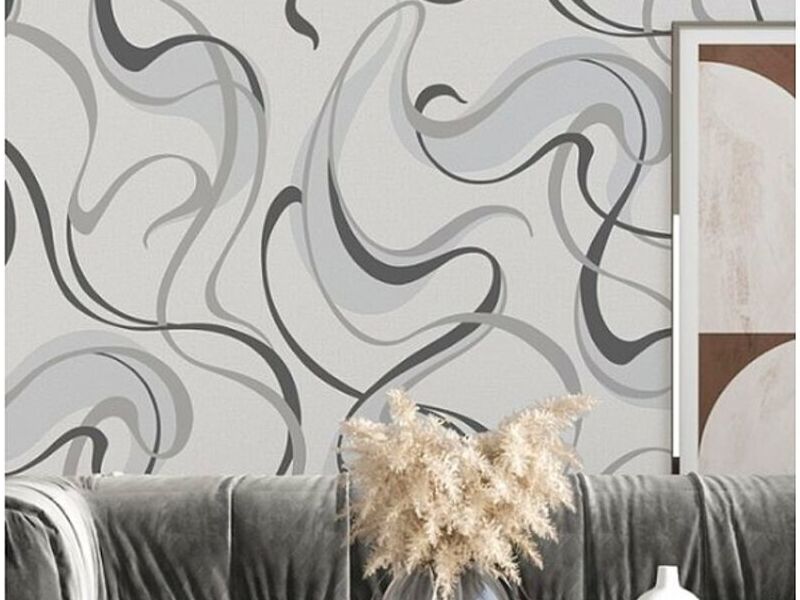 Papel Tapiz Blanco Gris