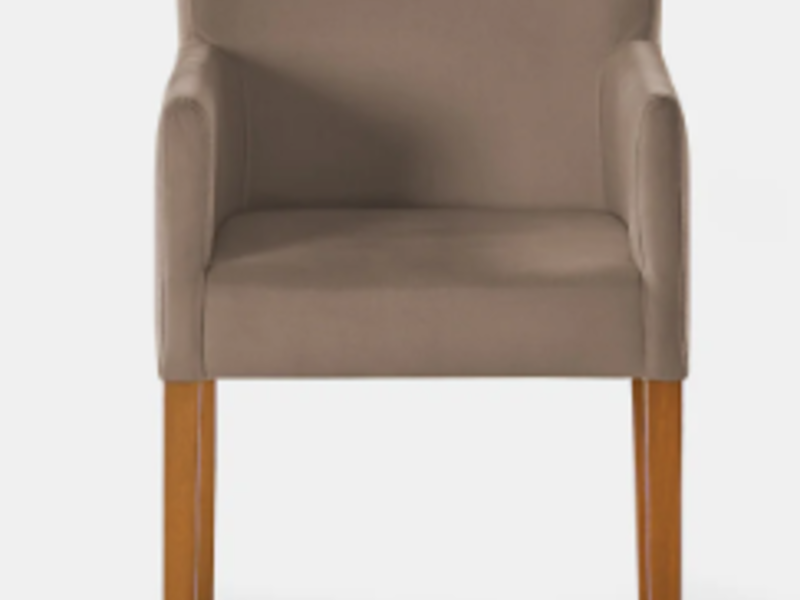 Silla Madera Tapizada Cuero