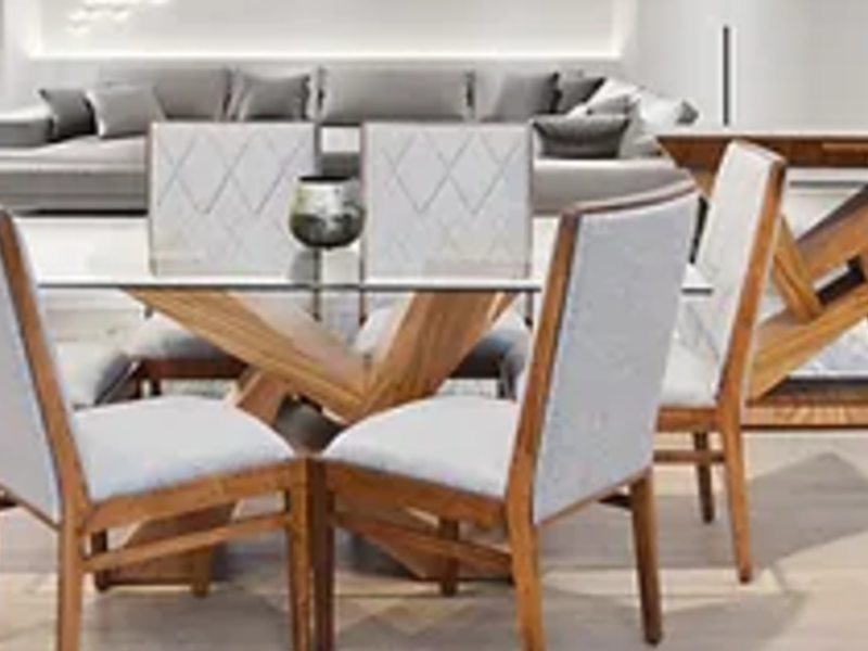 Comedor Elegante Mesón Vidrio