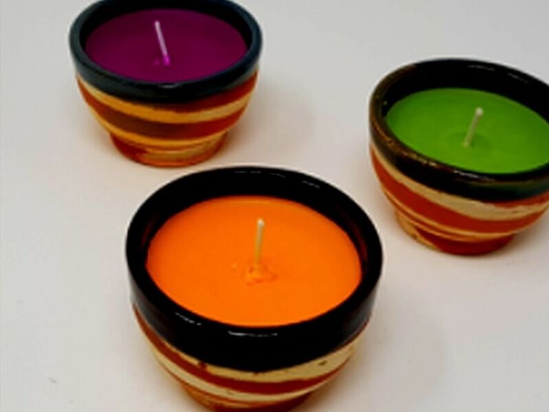 Velas tierra colores Mexico