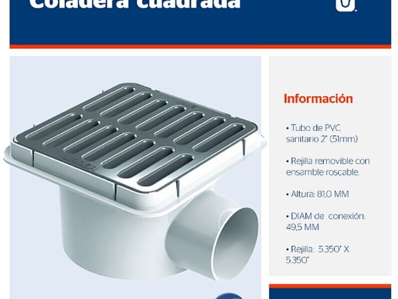 Coladera Cuadrada México