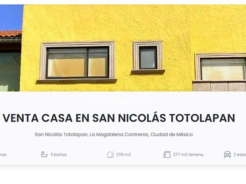 CASA SAN NICOLÁS TOTOLAPAN