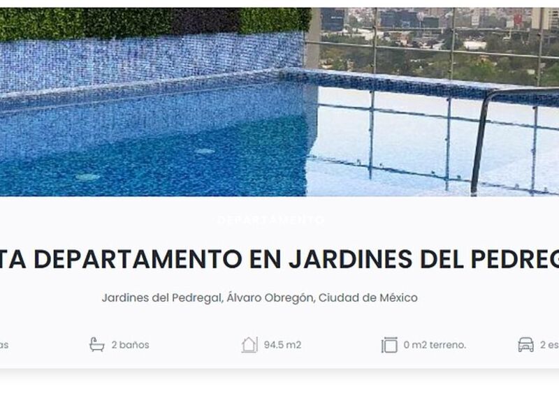 DEPARTAMENTO JARDINES DEL PEDREGAL