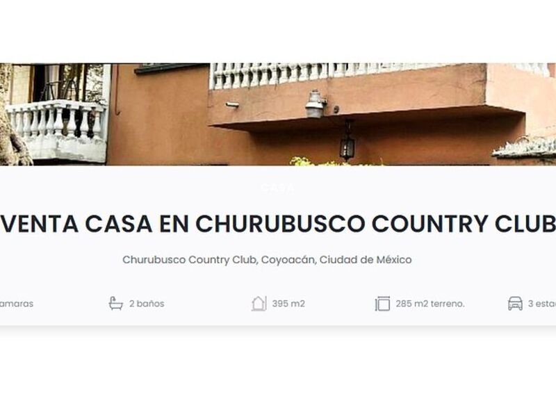 CASA CHURUBUSCO COUNTRY CLUB MÉXICO 