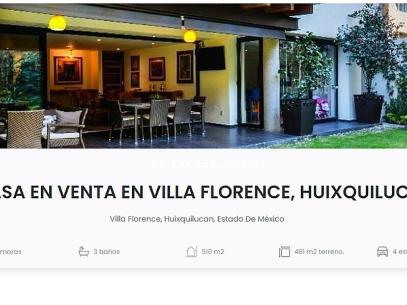 CASA VENTA VILLA FLORENCE HUIXQUILUCAN