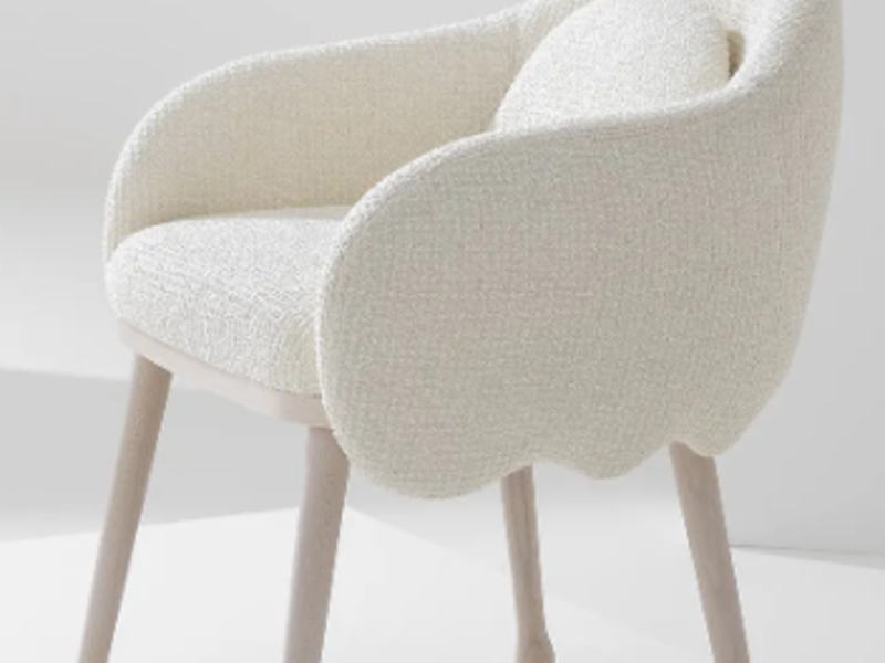 Silla Tapizada Color Blanco