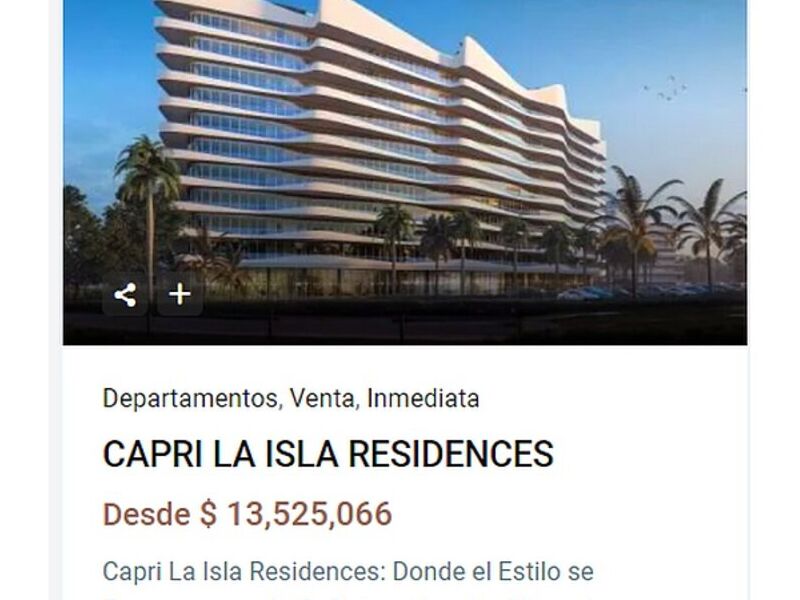 CAPRI LA ISLA RESIDENCES MÉXICO 