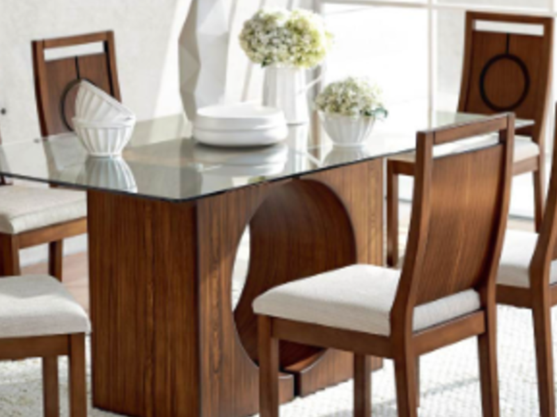 Comedor de madera y vidrio Hermosillo