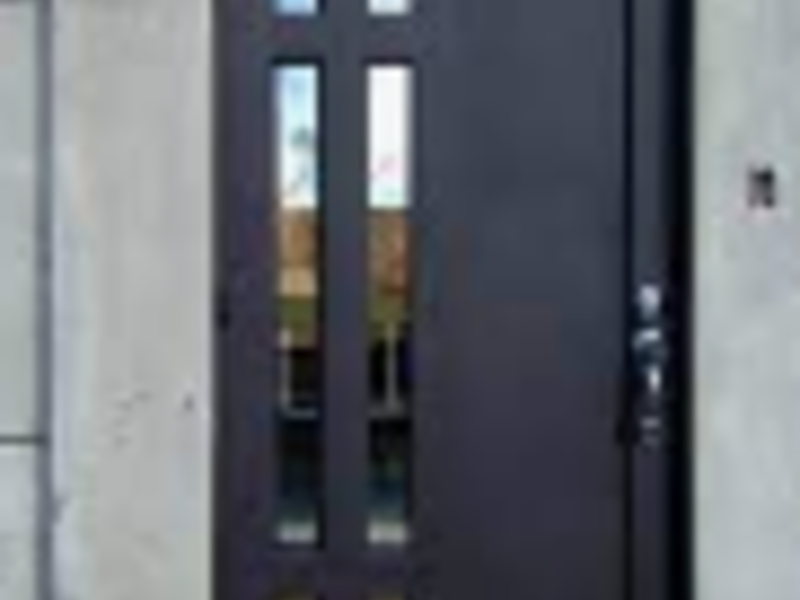 Puerta principal de metal