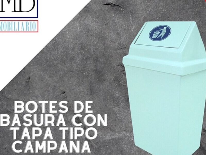 Botes de basura con tapa en CDMX