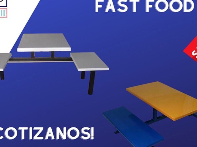 Mesas para FAST FOOD en CDMX