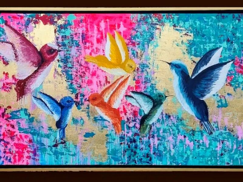 Cuadro Colibríes México 