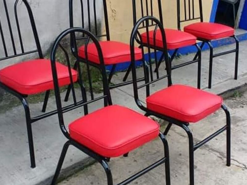 Silla Tapizada Roja Veracruz