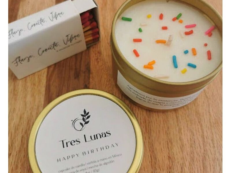 Vela Happy Birthday Tres Lunas México 