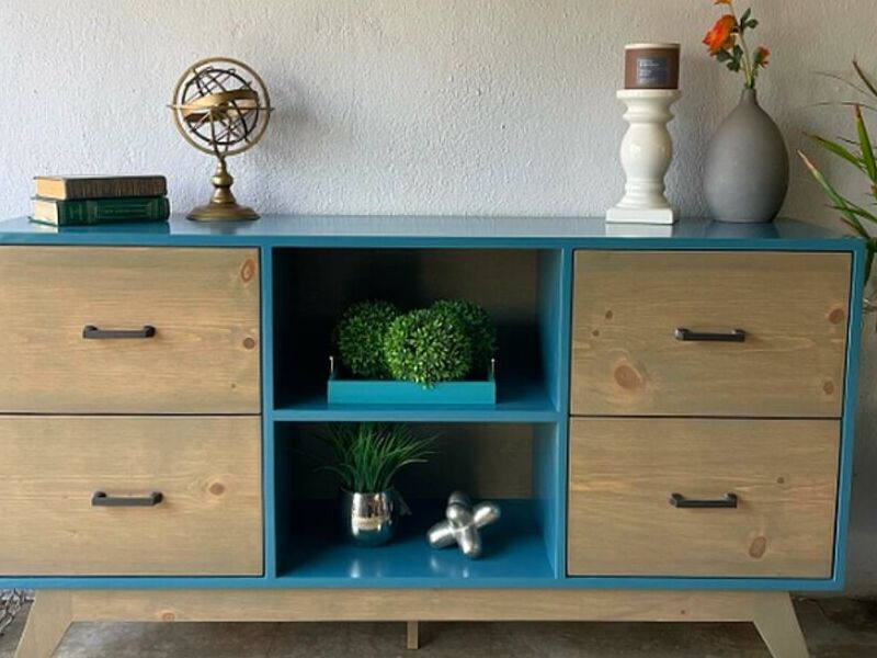 Mueble TV celeste México