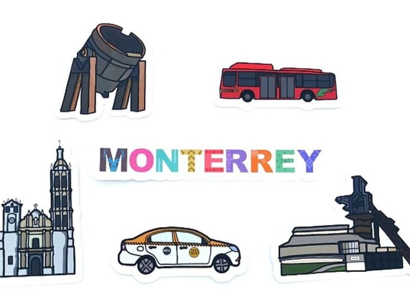 Pack De 6 Calcomanías Monterrey México