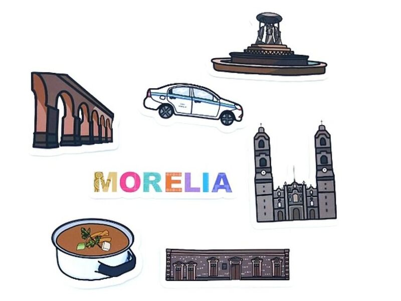 Pack De 7 Calcomanías Morelia México