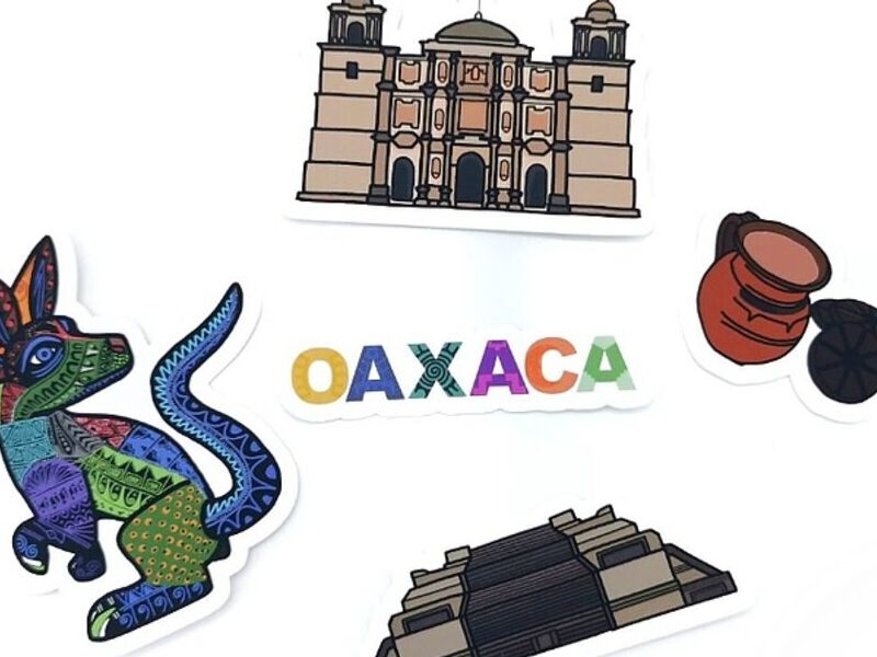 Pack De 5 Calcomanías Oaxaca México