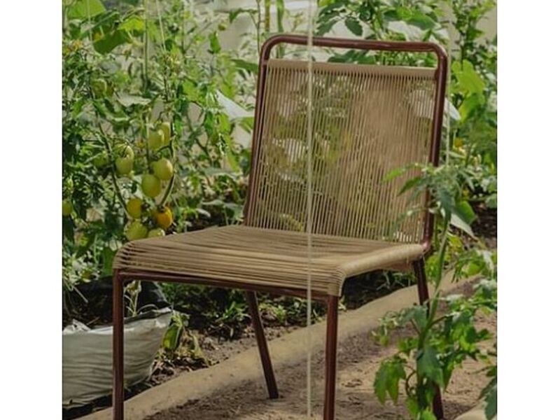 Silla tejida café México
