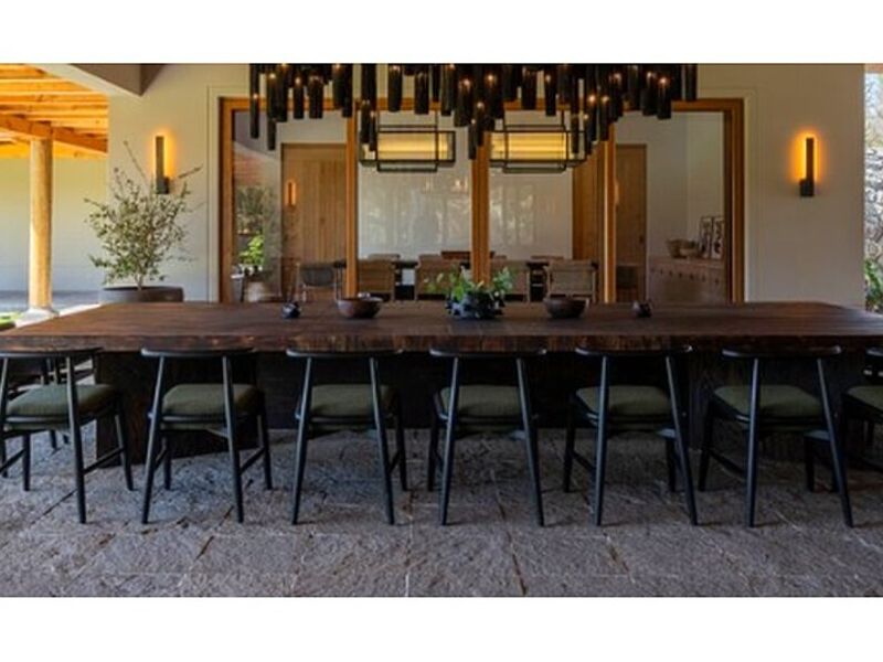 Comedor exterior tipo madera México