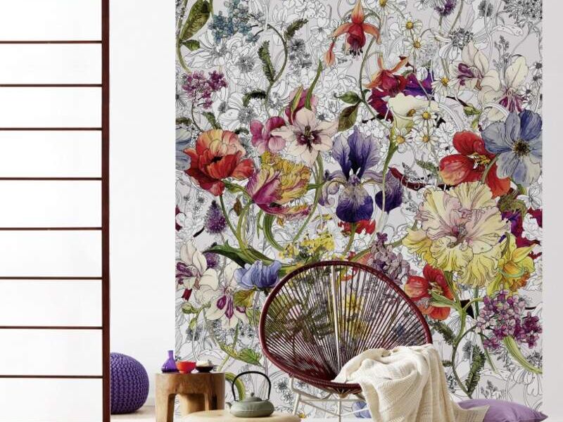 Papel tapiz floral Arqui Persianas México