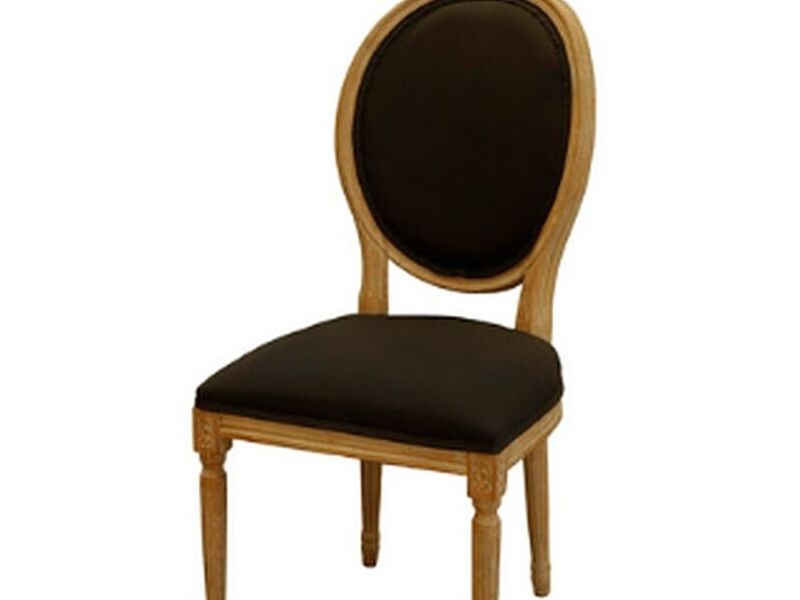 SILLA RESPALDO OVALADO NEGRA MÉXICO