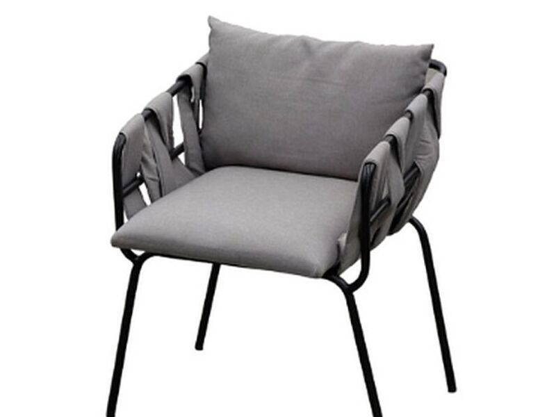 SILLA BASKET GRIS FORJA NEGRA MÉXICO