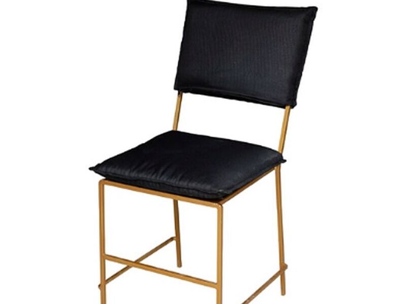 SILLA CONTEMPO BASE DORADA NEGRO MÉXICO